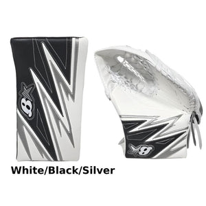 Brian's Senior Pro Optik 4 Hockey Goalie Trapper+Blocker Set white/black/silver
