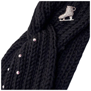 Brilliance & Melrose Adult Figure Skating Headband black