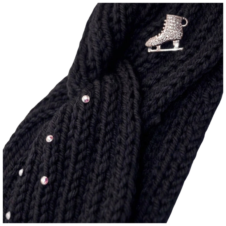 Brilliance & Melrose Adult Figure Skating Headband black