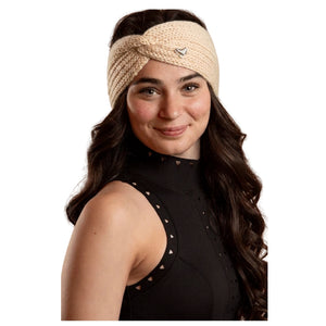 Brilliance & Melrose Adult Figure Skating Headband cream