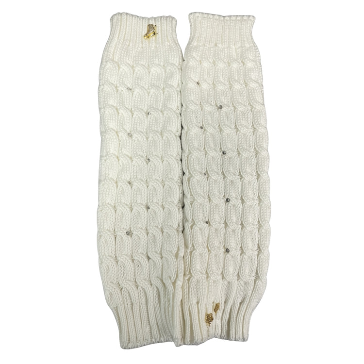 Brilliance & Melrose Adult Figure Skating Leg Warmers white