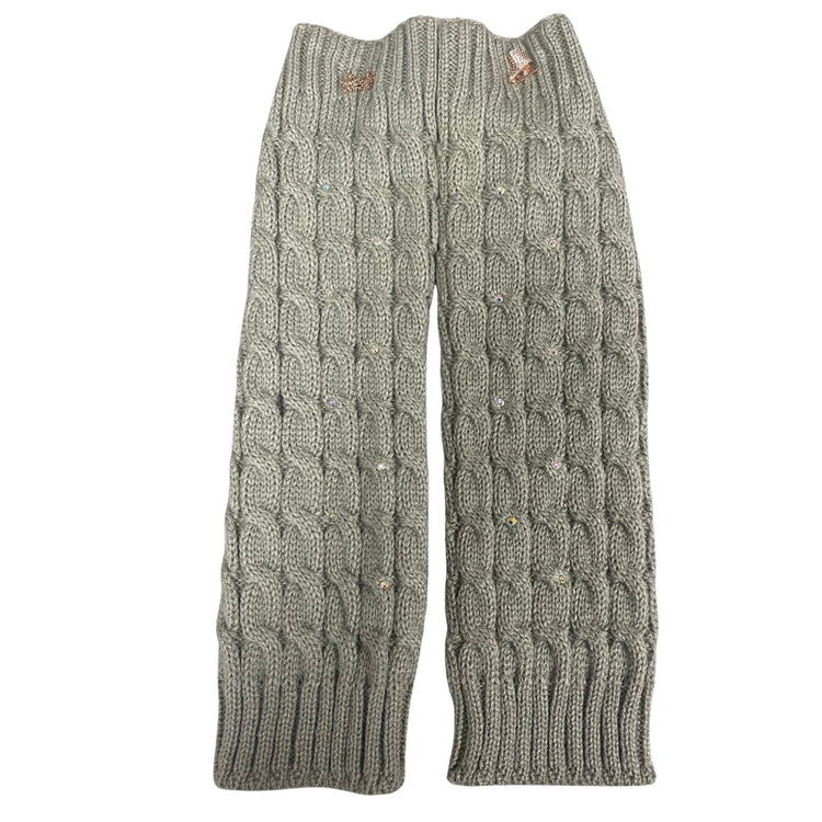 Brilliance & Melrose Adult Figure Skating Leg Warmers grey