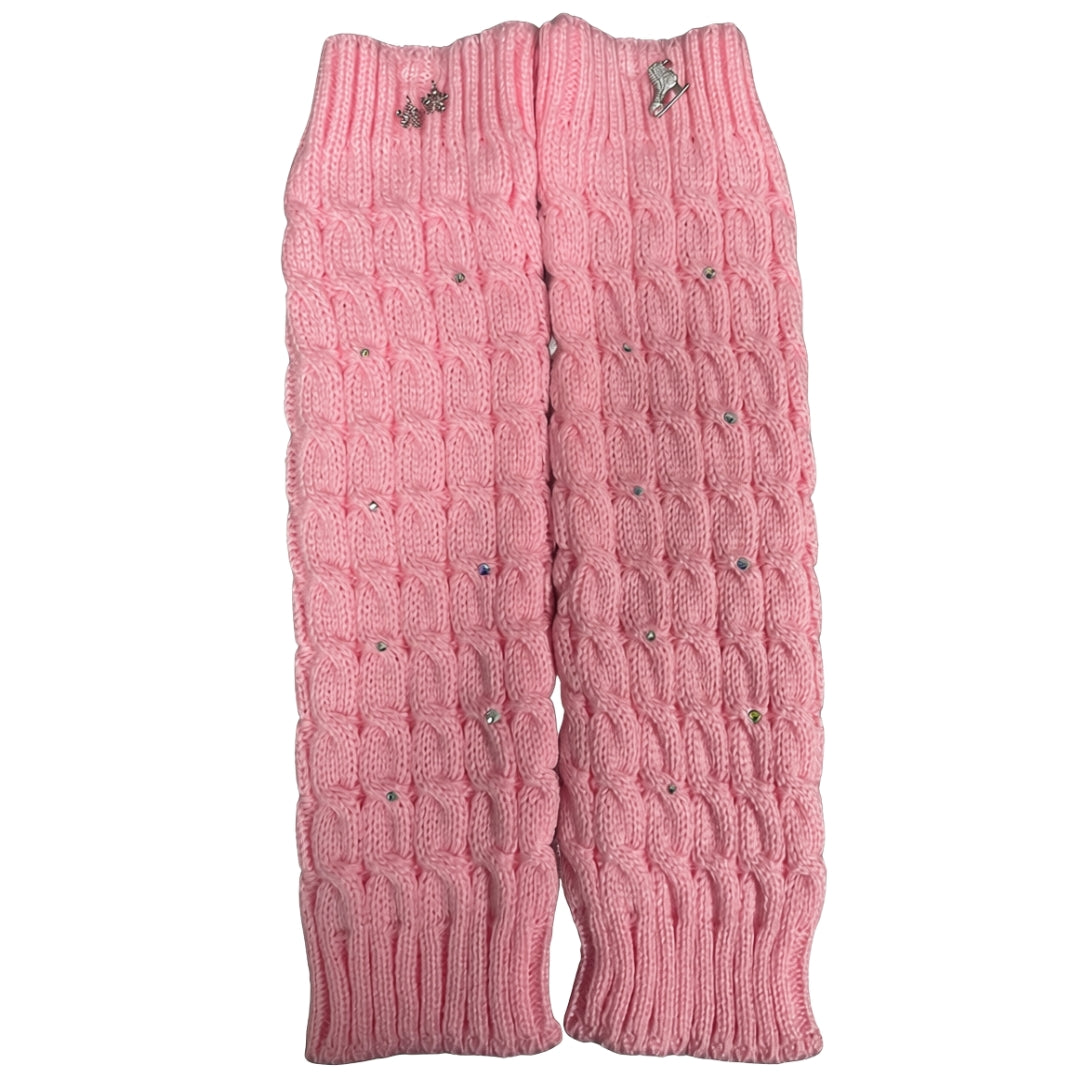 Brilliance & Melrose Adult Figure Skating Leg Warmers pink