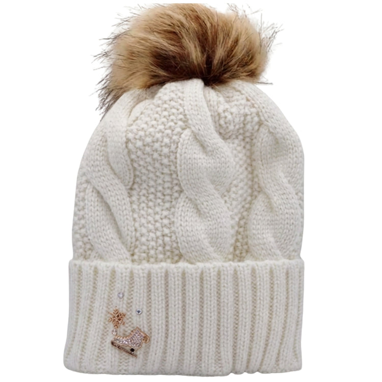 Brilliance & Melrose Adult The Adorable Figure Skating Hat white