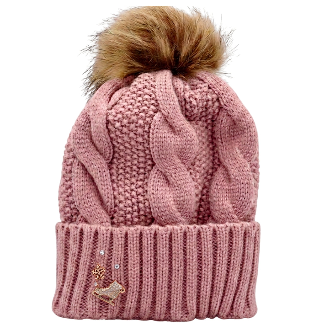 Brilliance & Melrose Adult The Adorable Figure Skating Hat pink