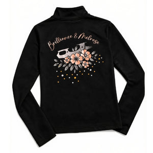 Brilliance & Melrose Girl's Floral Fusion Skating Jacket black pink