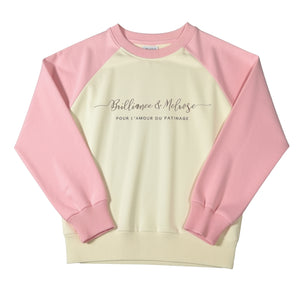 Brilliance & Melrose Girl's KID 80's Figure Skating Sweatshirt pink