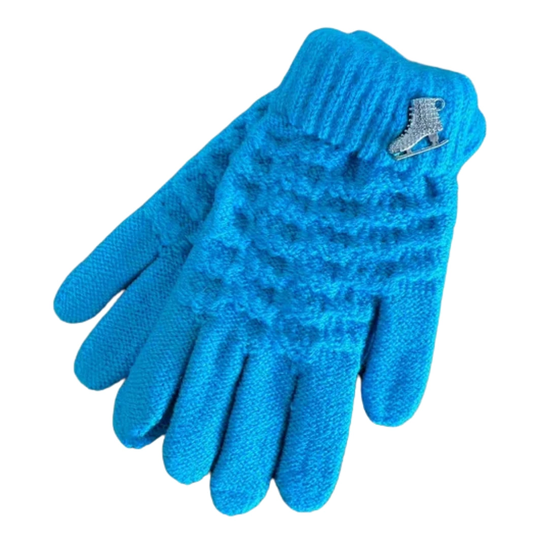 Brilliance & Melrose Mini Gliding Figure Skating Gloves blue