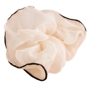 Brilliance & Melrose Organza Chou Chou Figure Skating Scrunchie white