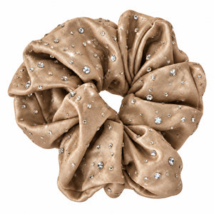 Brilliance & Melrose Sparkly Chou Chou Figure Skating Scrunchie brown