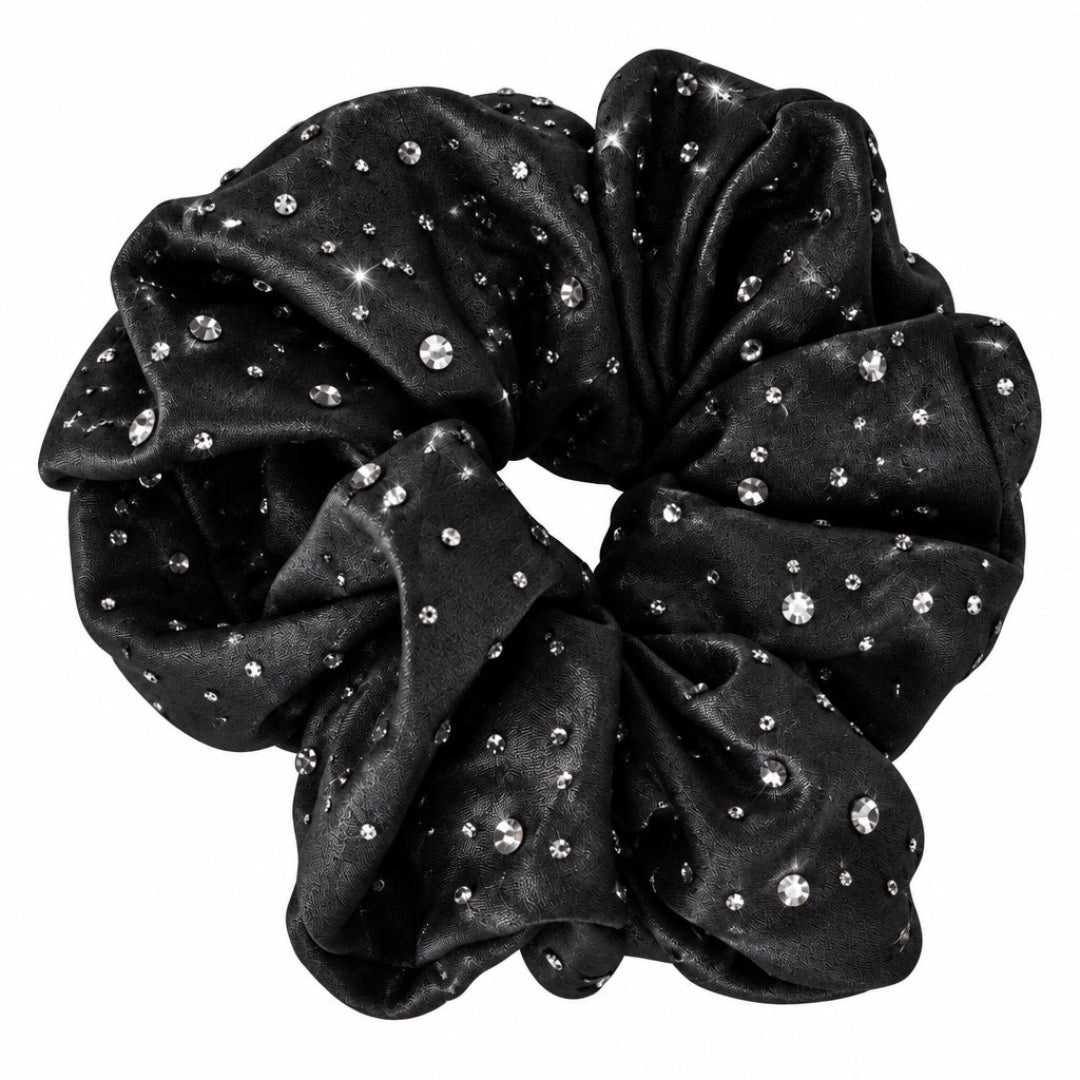 Brilliance & Melrose Sparkly Chou Chou Figure Skating Scrunchie black
