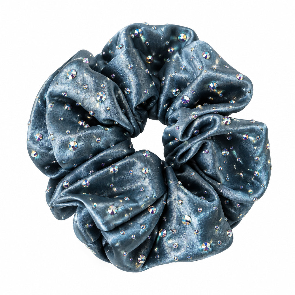 Brilliance & Melrose Sparkly Chou Chou Figure Skating Scrunchie blue
