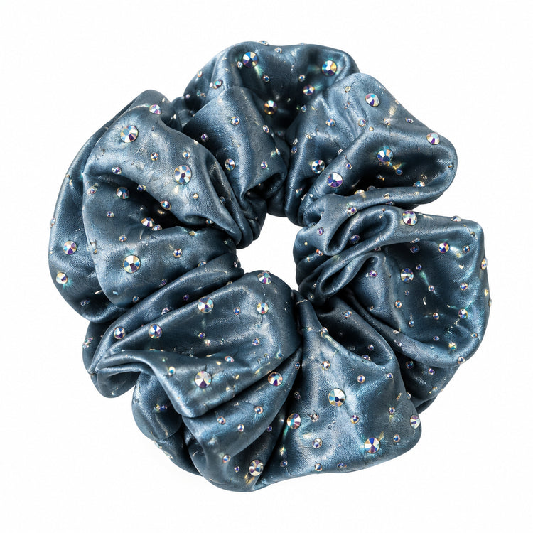 Brilliance & Melrose Sparkly Chou Chou Figure Skating Scrunchie blue