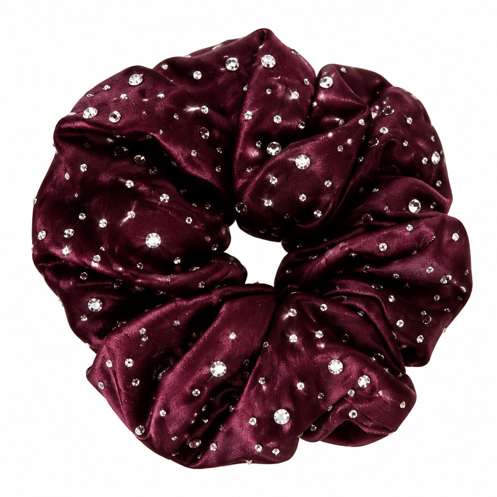 Brilliance & Melrose Sparkly Chou Chou Figure Skating Scrunchie red