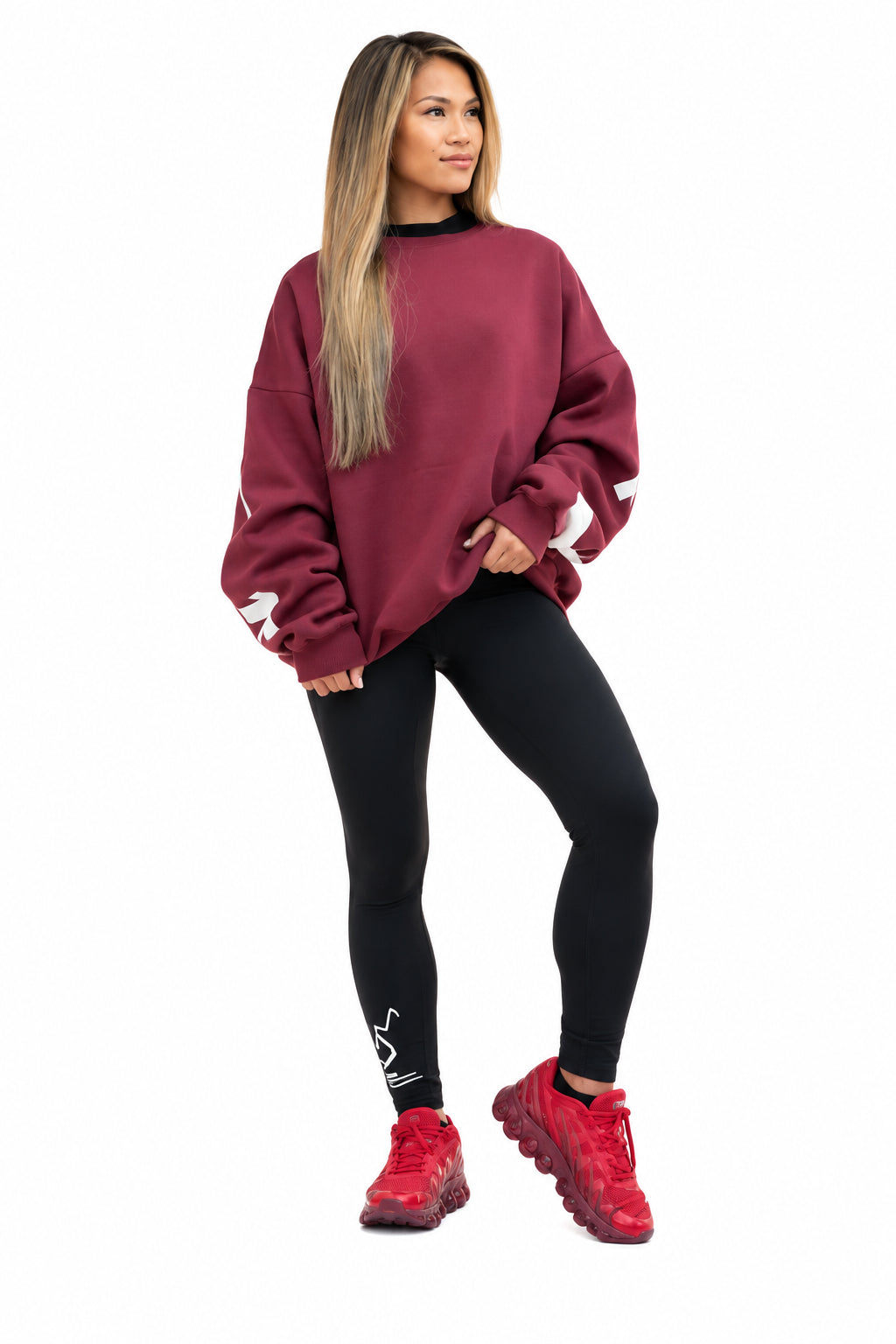Brilliance & Melrose Women's Canada Figure Skating Sweatshirt red white