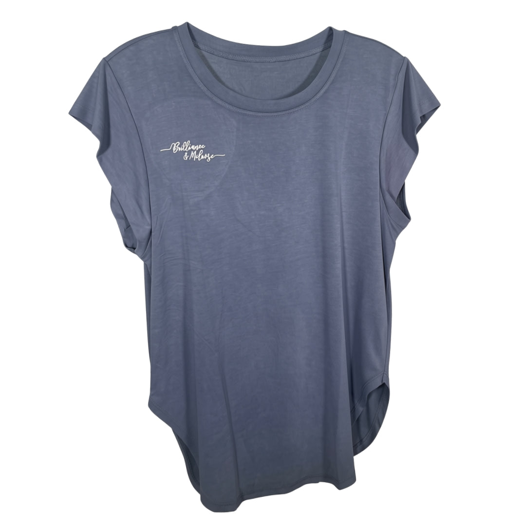 Brilliance & Melrose Women's Loose and Flowy Skating Top blue