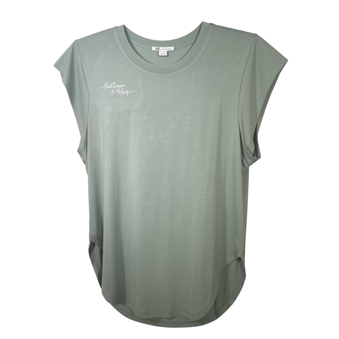 Brilliance & Melrose Women's Loose and Flowy Skating Top green