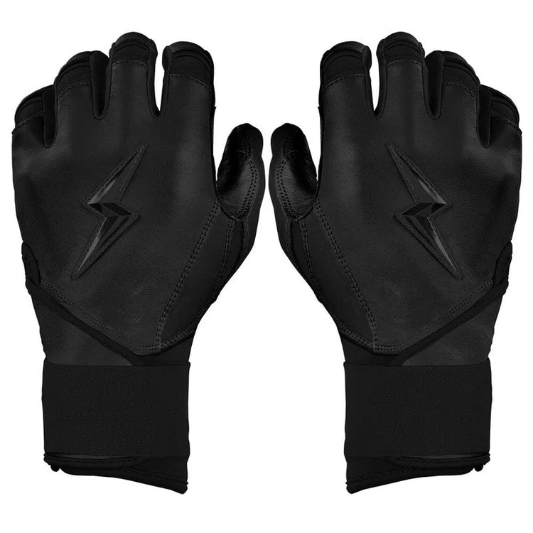 Bruce Bolt Junior Bear Series Long Cuff Batting Gloves blackout