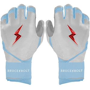 Bruce Bolt Junior Signature Series Long Cuff Batting Gloves happ white/ blue