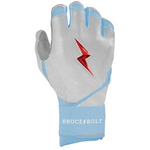 Bruce Bolt Junior Signature Series Long Cuff Batting Gloves happ white/ blue
