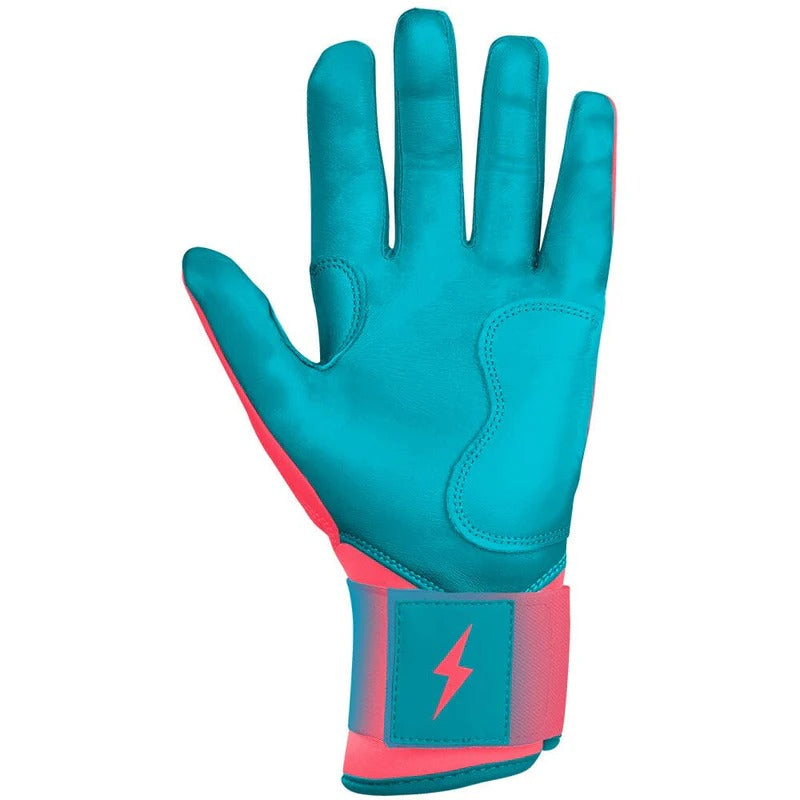 Bruce Bolt Junior Signature Series Max Clark Long Cuff Batting Gloves pink/teal