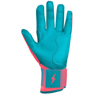 Bruce Bolt Junior Signature Series Max Clark Long Cuff Batting Gloves pink/teal