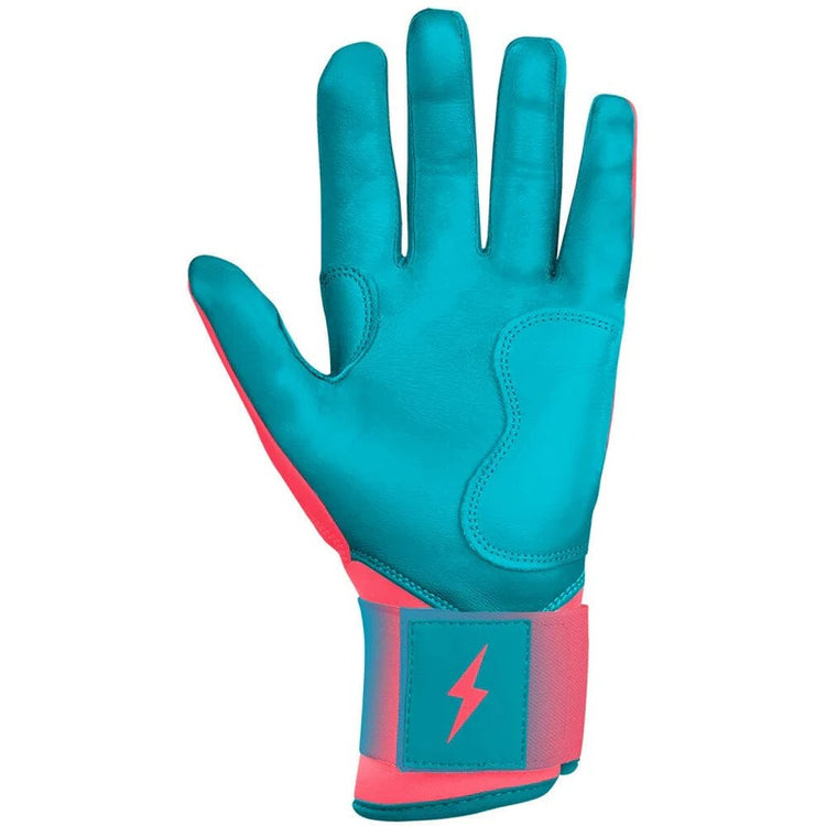 Bruce Bolt Junior Signature Series Max Clark Long Cuff Batting Gloves pink/teal