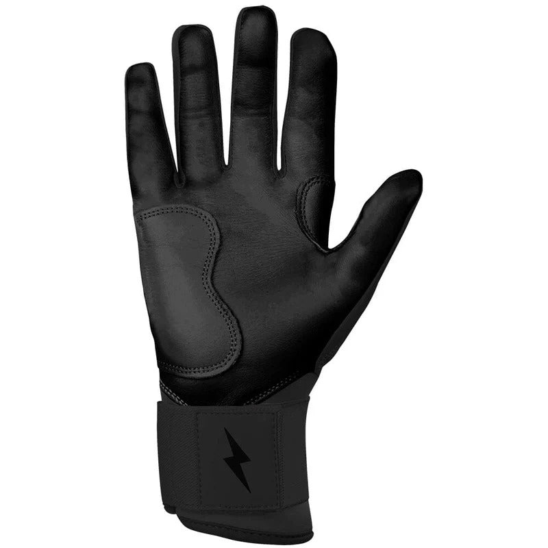 Bruce Bolt Senior Bear Series Long Cuff Batting Gloves blackout