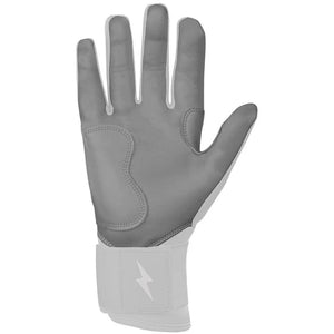 Bruce Bolt Senior Chrome Series Long Cuff Batting Gloves white