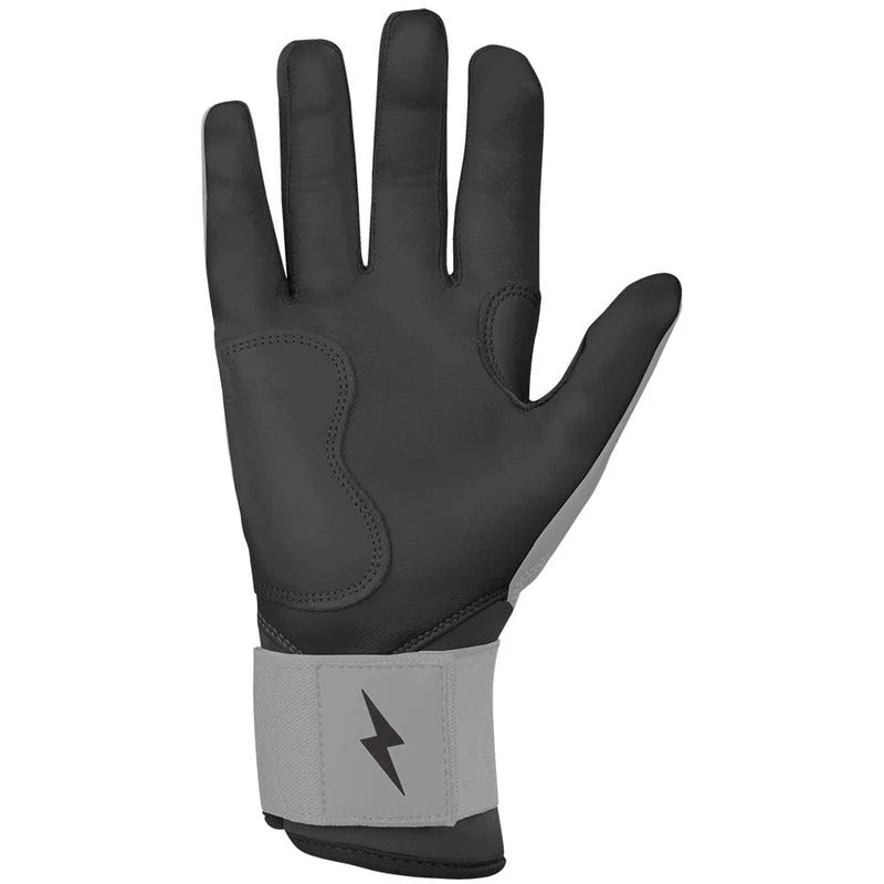 Bruce Bolt Senior Grey Series Short Long Batting Gloves charcoal