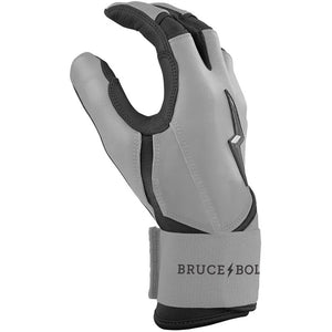 Bruce Bolt Senior Grey Series Short Long Batting Gloves charcoal