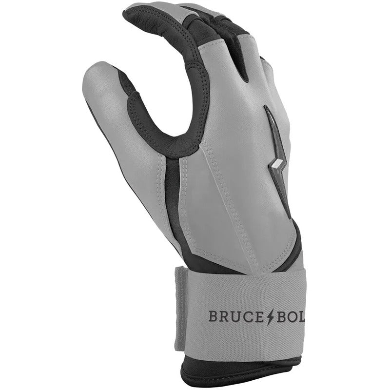 Bruce Bolt Senior Grey Series Short Long Batting Gloves charcoal