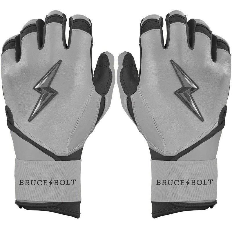 Bruce Bolt Senior Grey Series Short Long Batting Gloves charcoal