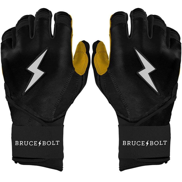 Bruce Bolt Senior Original Long Cuff Batting Gloves black