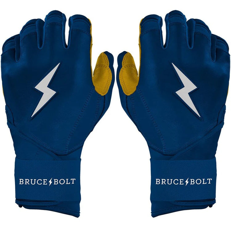 Bruce Bolt Senior Original Long Cuff Batting Gloves navy