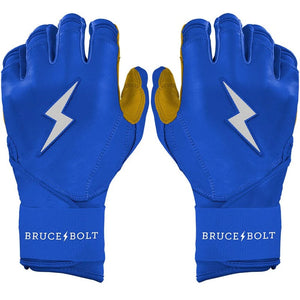 Bruce Bolt Senior Original Long Cuff Batting Gloves royal