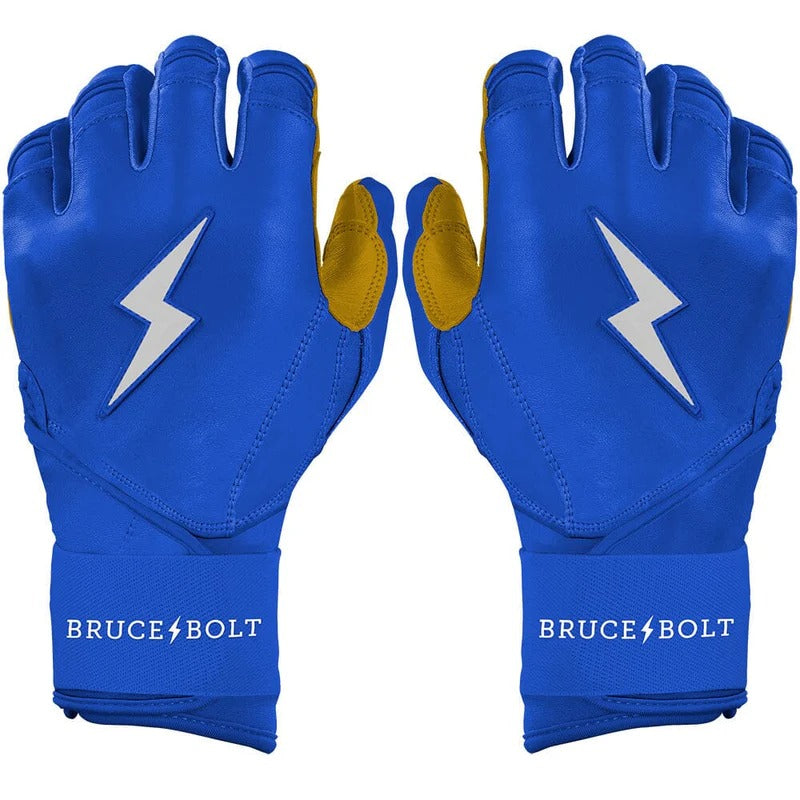 Bruce Bolt Senior Original Long Cuff Batting Gloves royal