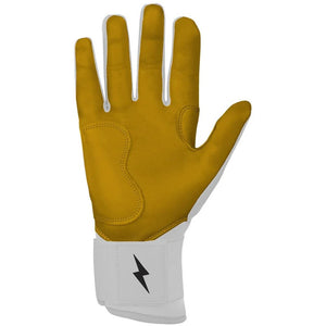 Bruce Bolt Senior Original Long Cuff Batting Gloves white