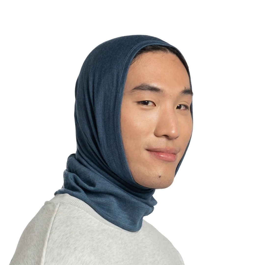 Buff Merino Midweight Melange Tempest Blue