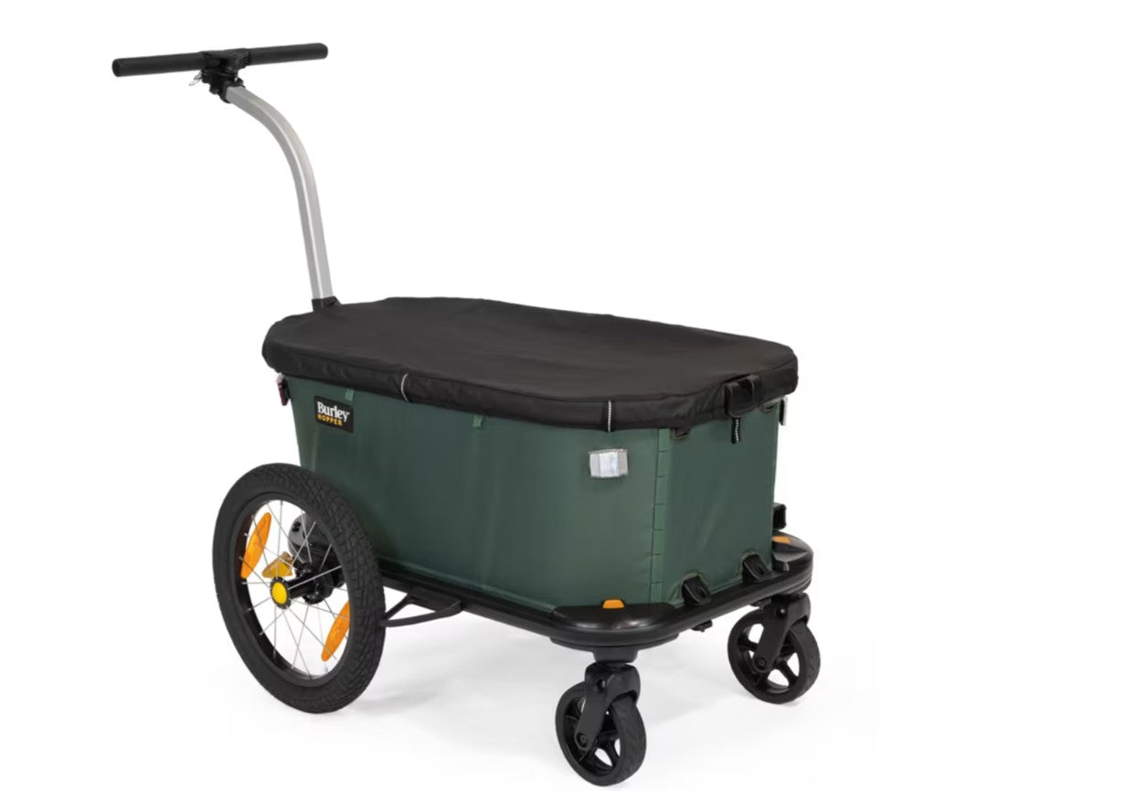 Burley Hopper Cargo Bike Trailer and Stroller Wagon Dark Green