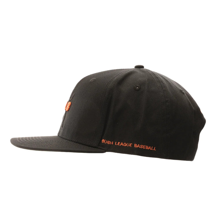 Bush League Back in Black Snapback Hat black