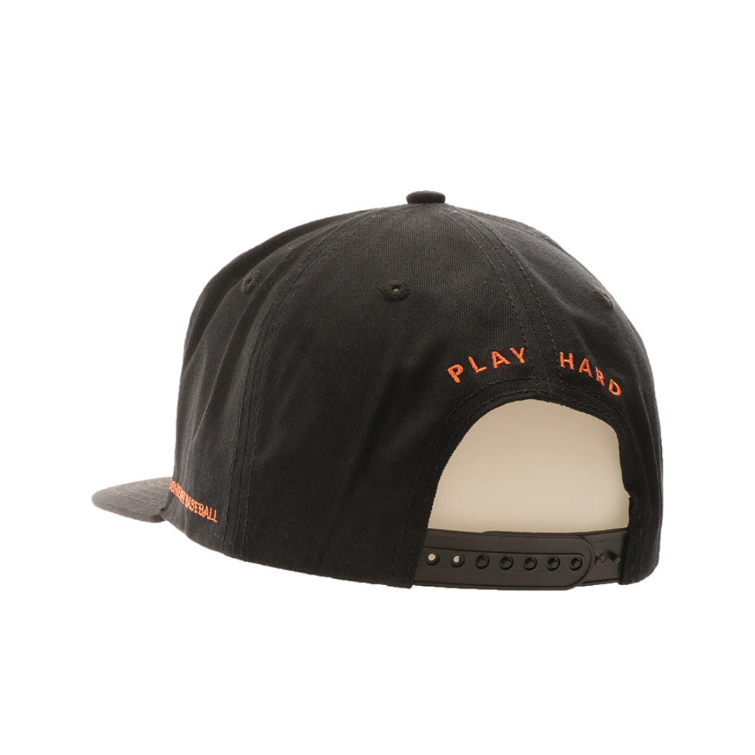 Bush League Back in Black Snapback Hat black