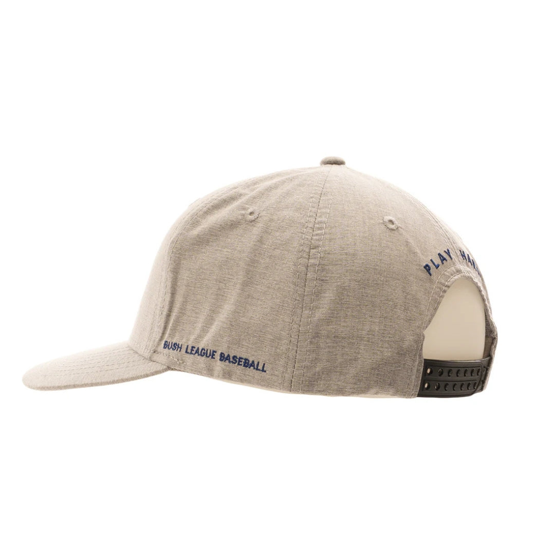 Bush League Classic Grey Curve Snapback Hat grey