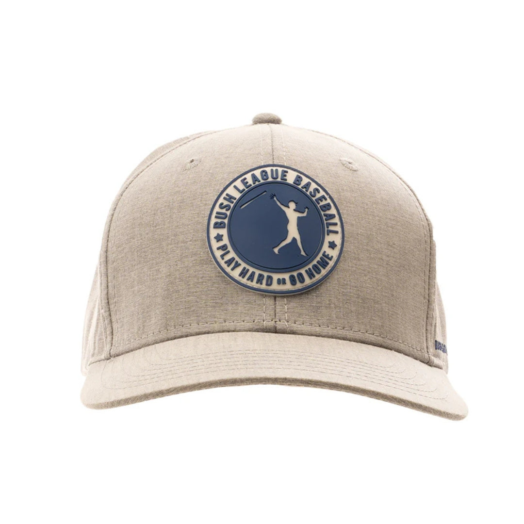 Bush League Classic Grey Curve Snapback Hat grey