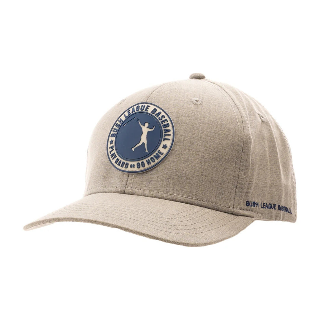 Bush League Classic Grey Curve Snapback Hat grey