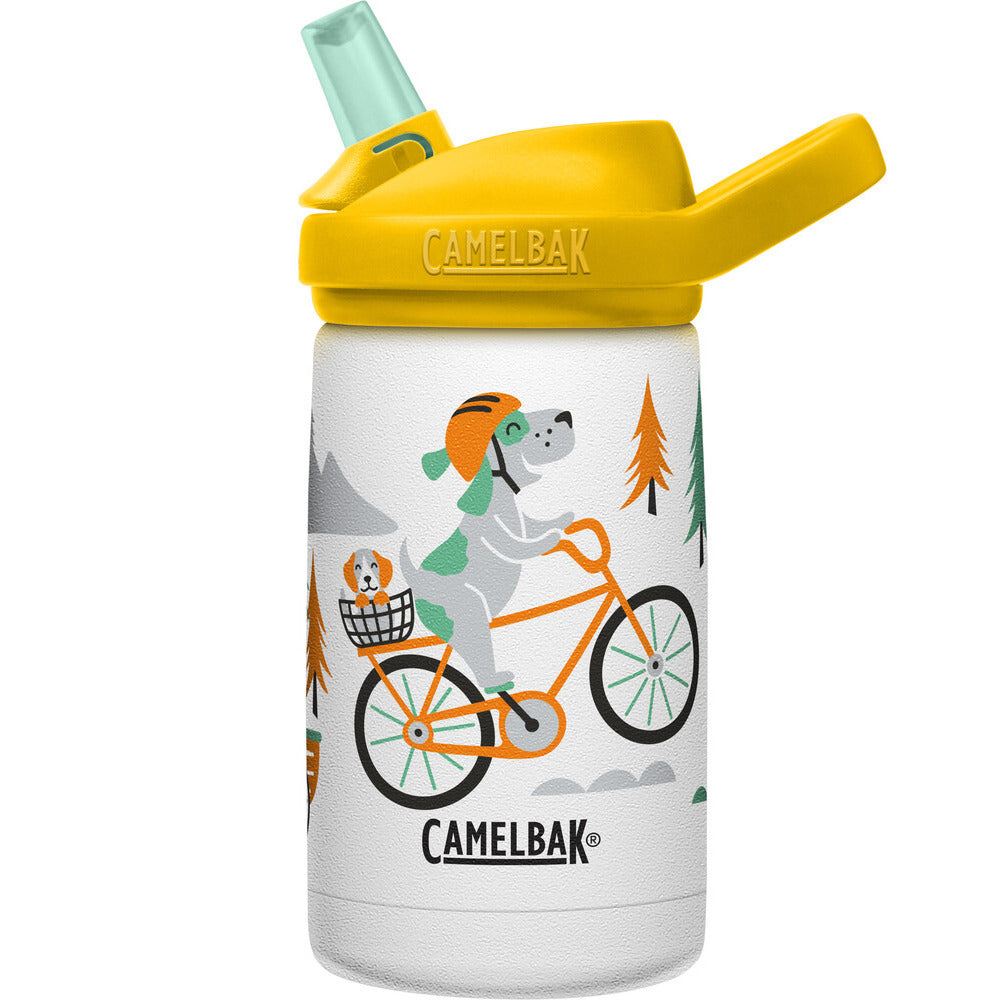 CamelBak Eddy+ Kids Vacuum Insulated Steel Water Bottle Biking Dogs