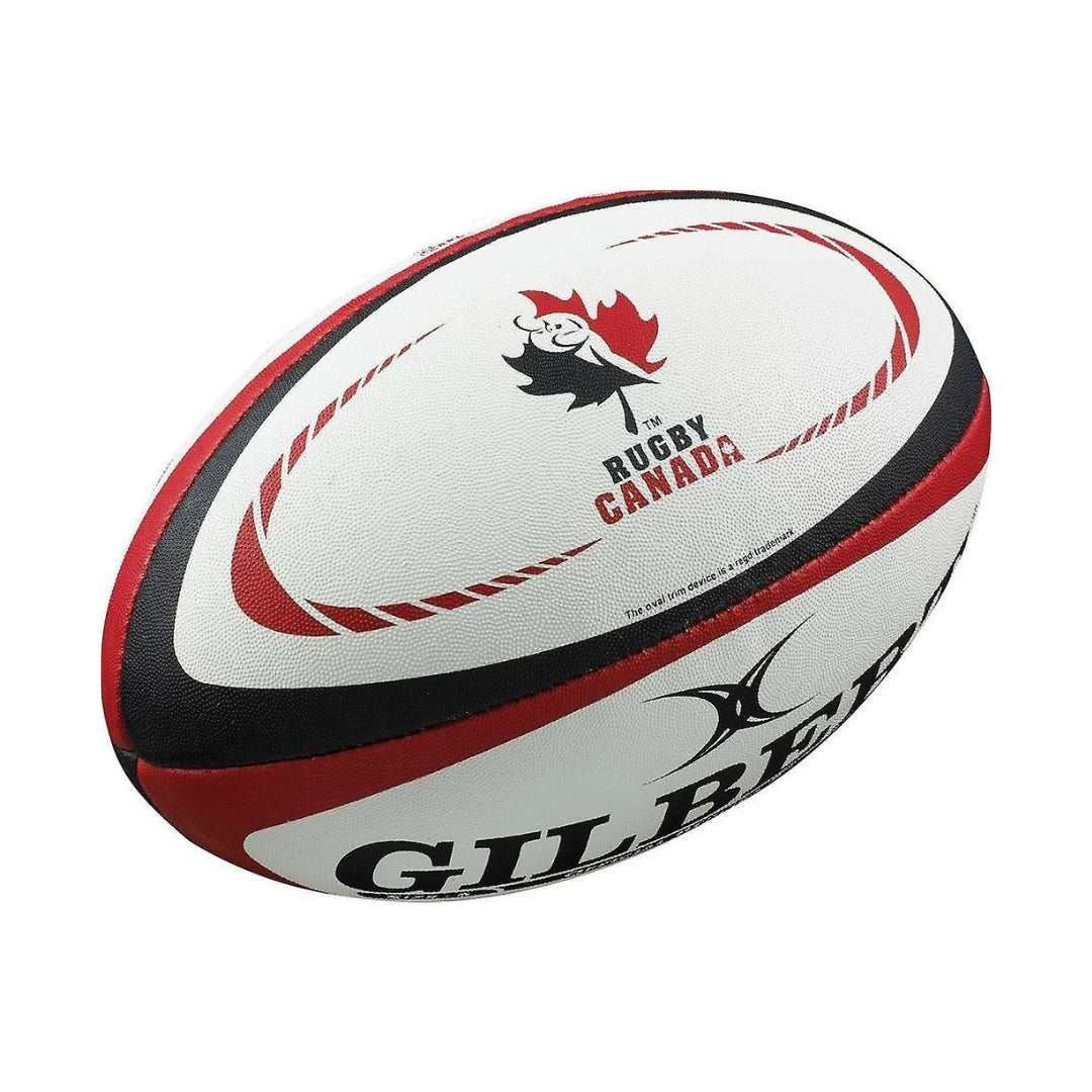 Gilbert Canada Mini Rugby Ball white/black/red