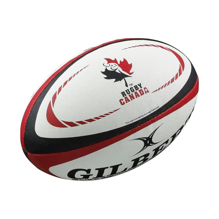 Gilbert Canada Mini Rugby Ball white/black/red
