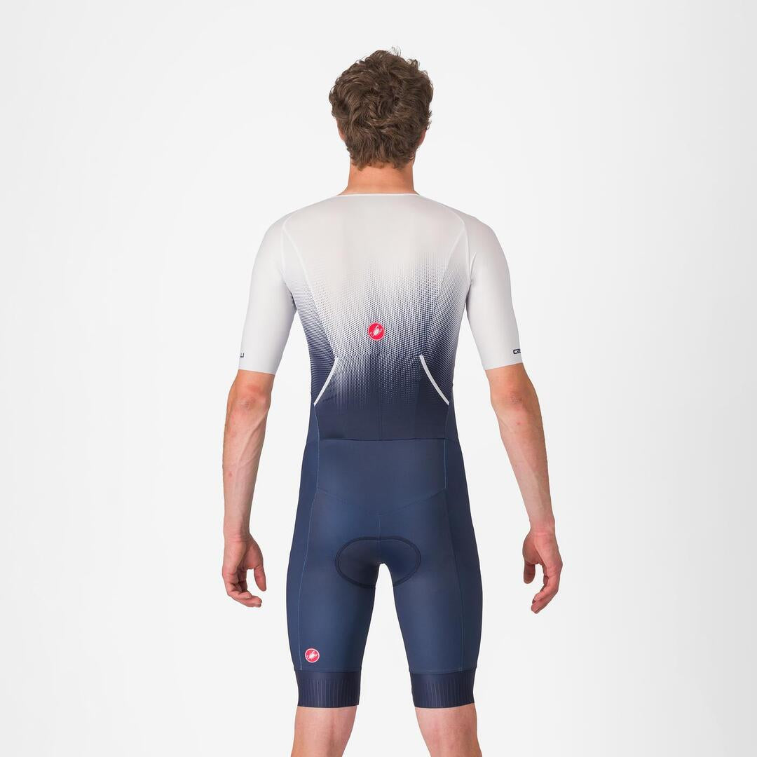 Castelli Men's Core Short Sleeve Tri Suit blue/white
