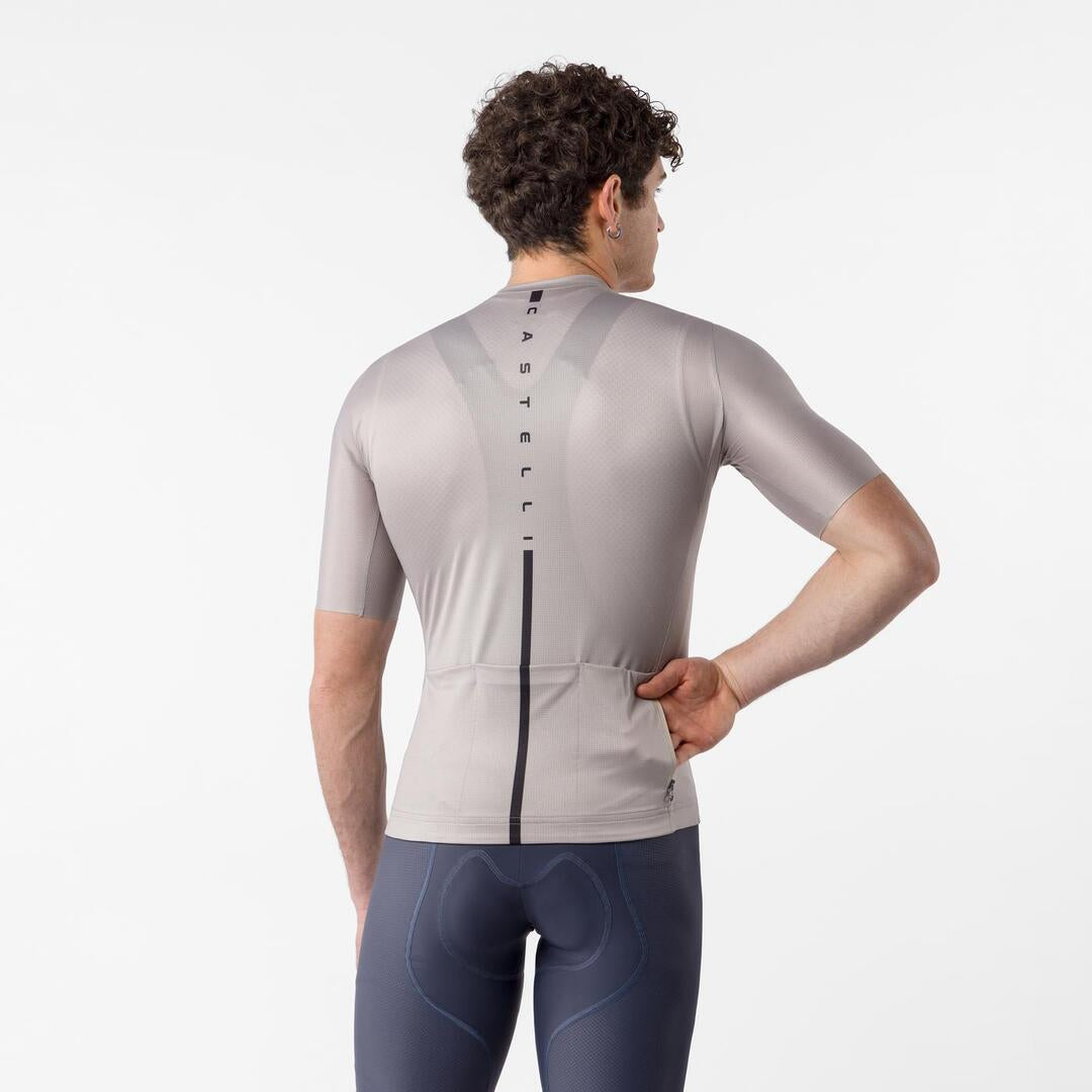 Castelli Men's Drittone Logo Short Sleeve Bike Jersey clay